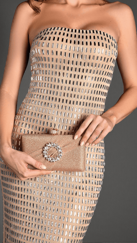 MINOGLOU DIAMOND EMBELLISHED HANDBAG