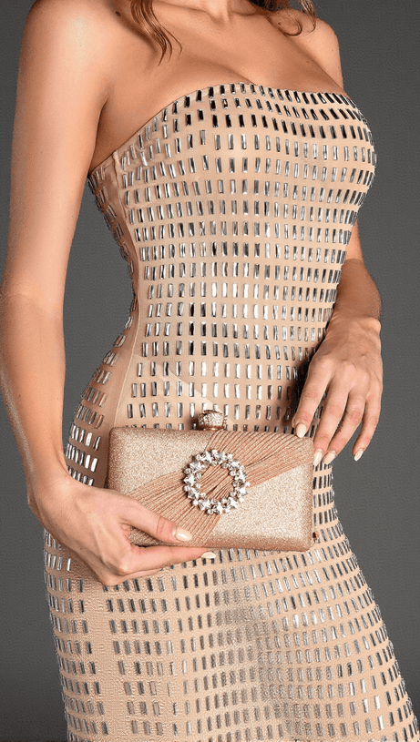 MINOGLOU DIAMOND EMBELLISHED HANDBAG