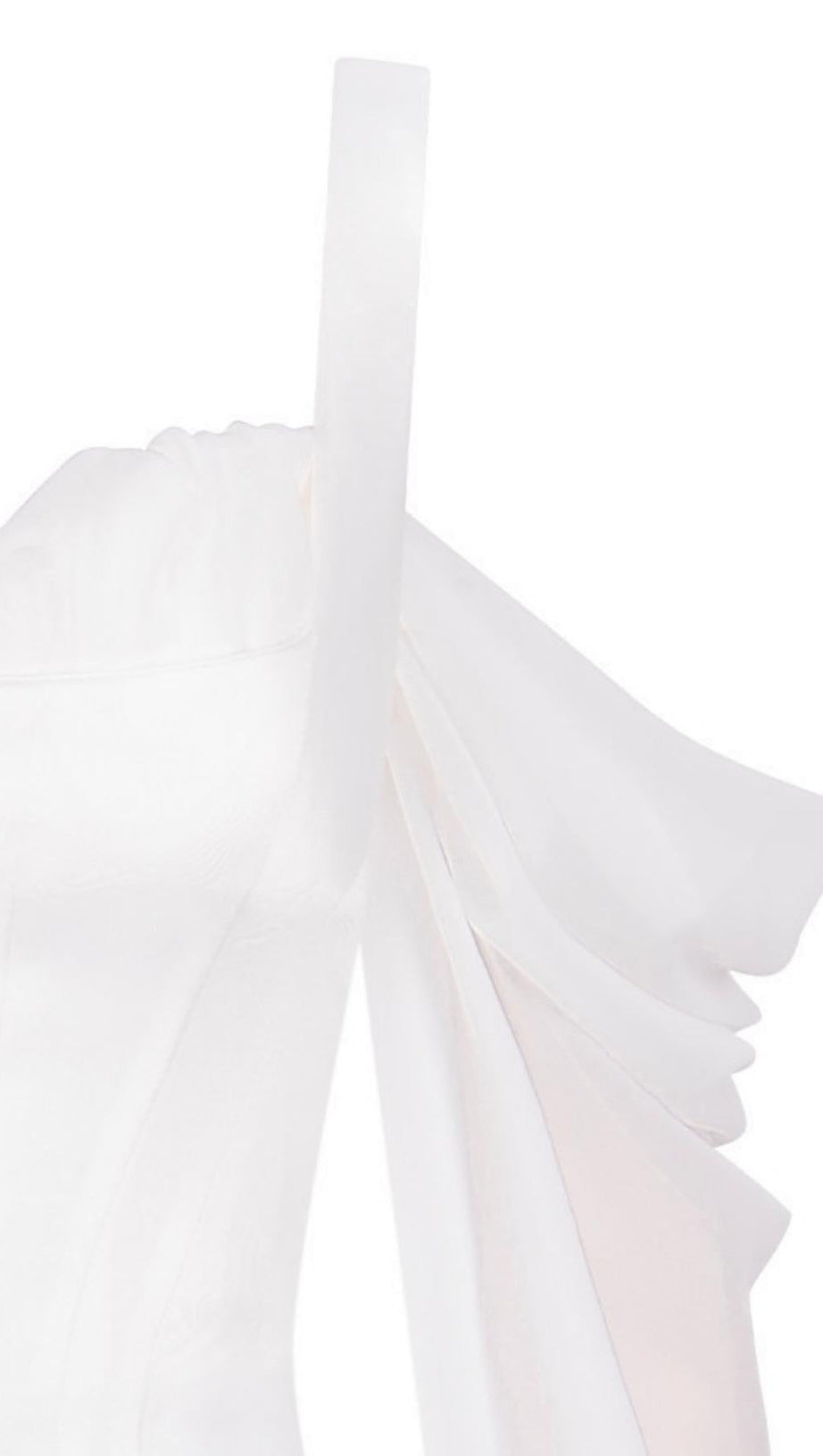 WHITE CORSET DRESS WITH BLOUSON SLEEVES