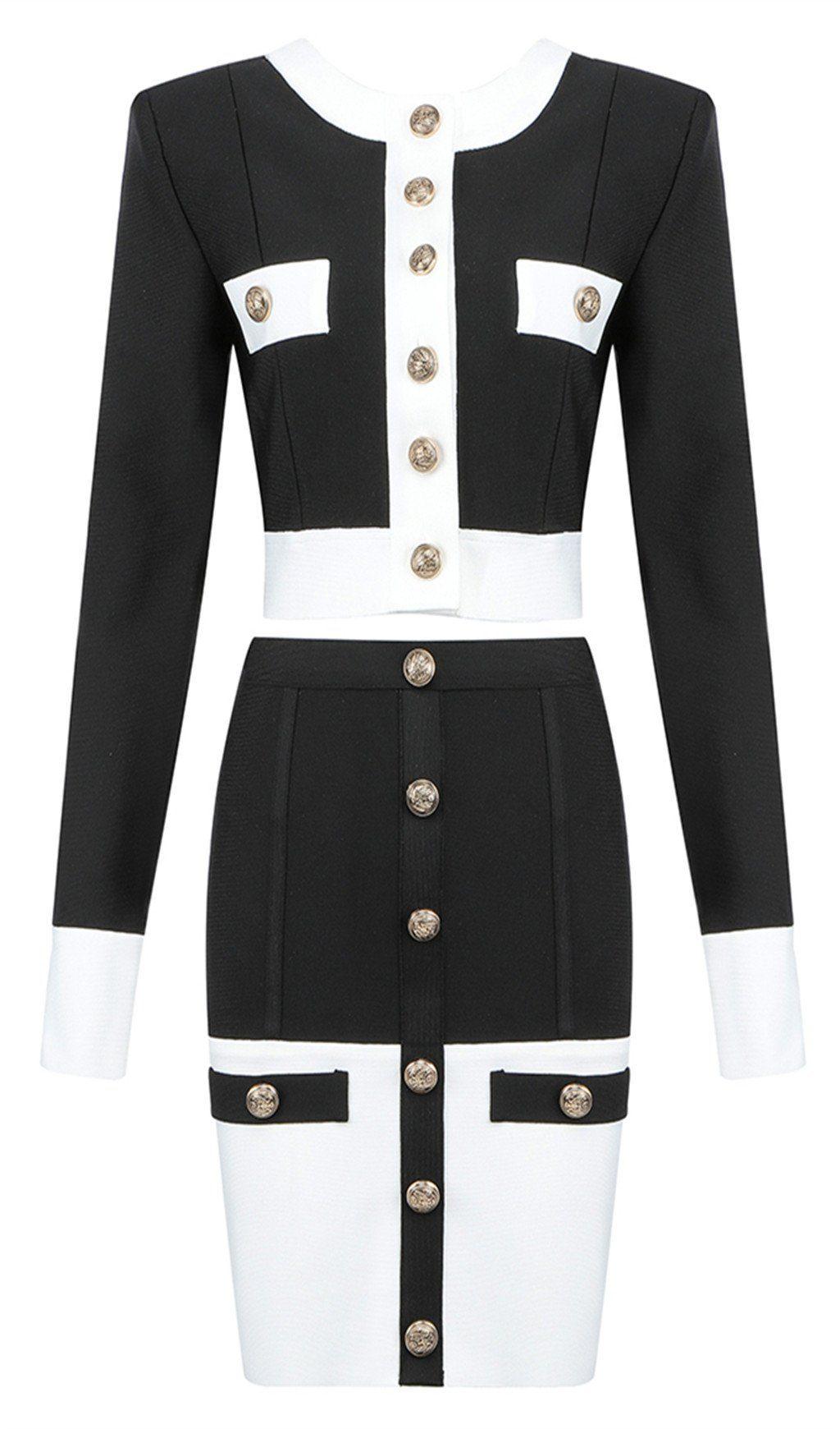 ABITO BENDAGGIO BIANCO E NERO