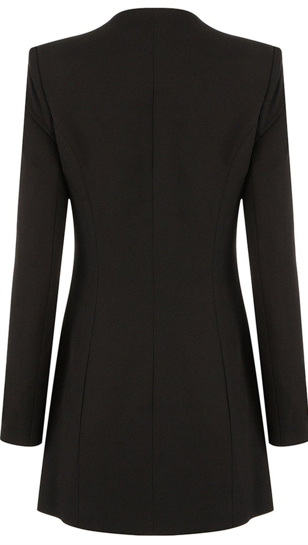 AIIZIE V-NECK SHOULDER PADS BUSINESS SUIT DRESS - product image