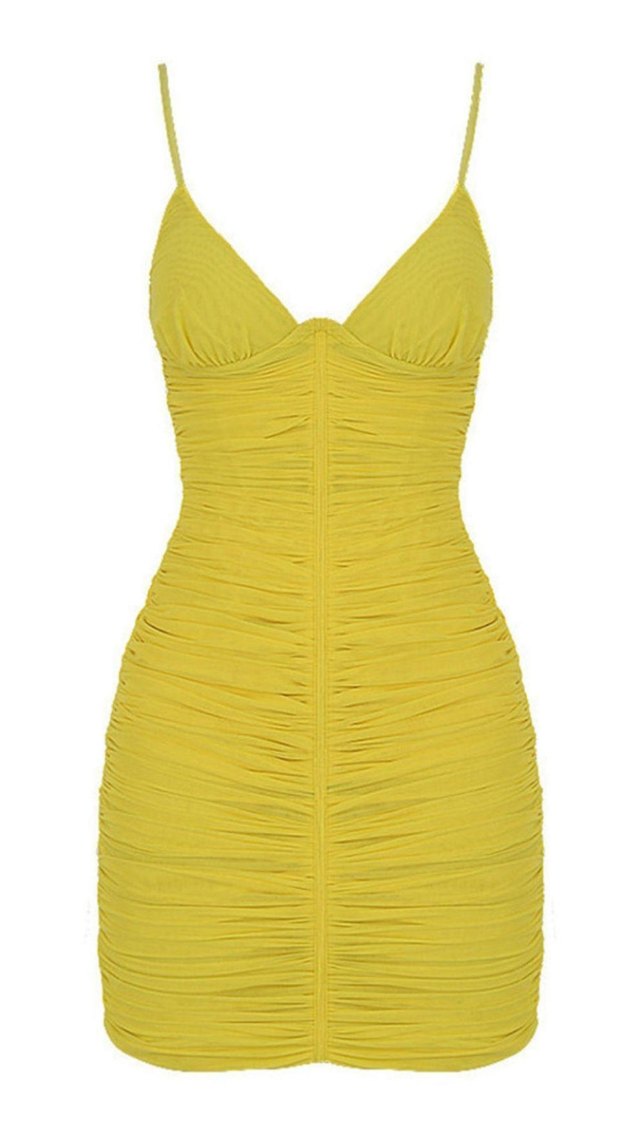 GONNA IN RETE CON SCOLLO A V E SPALLINE PLISSETTATE.