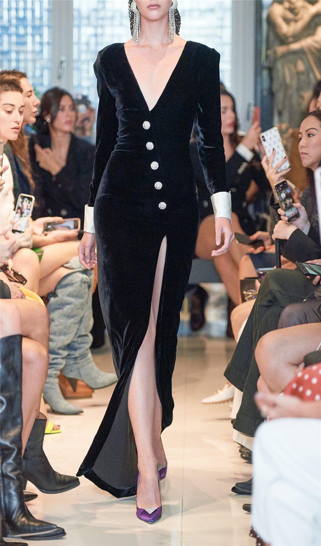 ABITO CON SPACCO E SCOLLO A V IN STILE FRANCESE VINTAGE