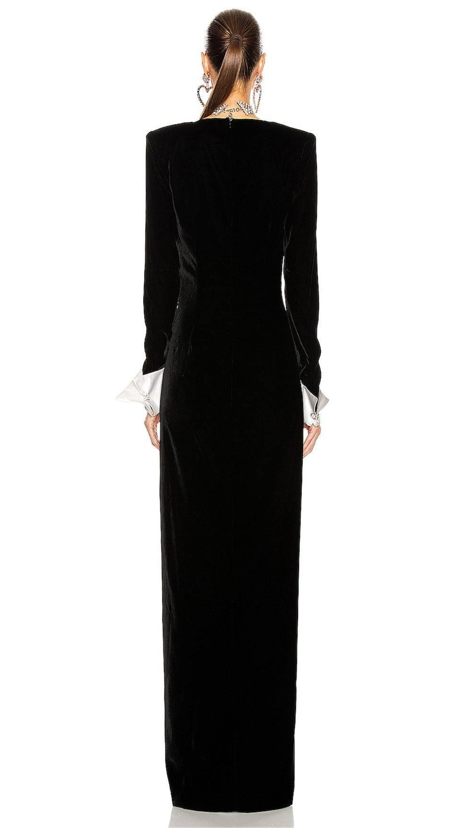 VINTAGE FRENCH STYLE V-NECK SLIT DRESS