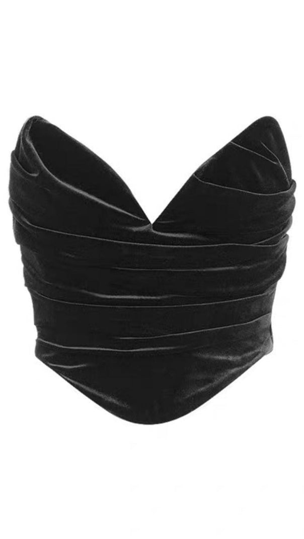 AIIZIE VELVET CORSET WITH STEEL FORKS. - product image