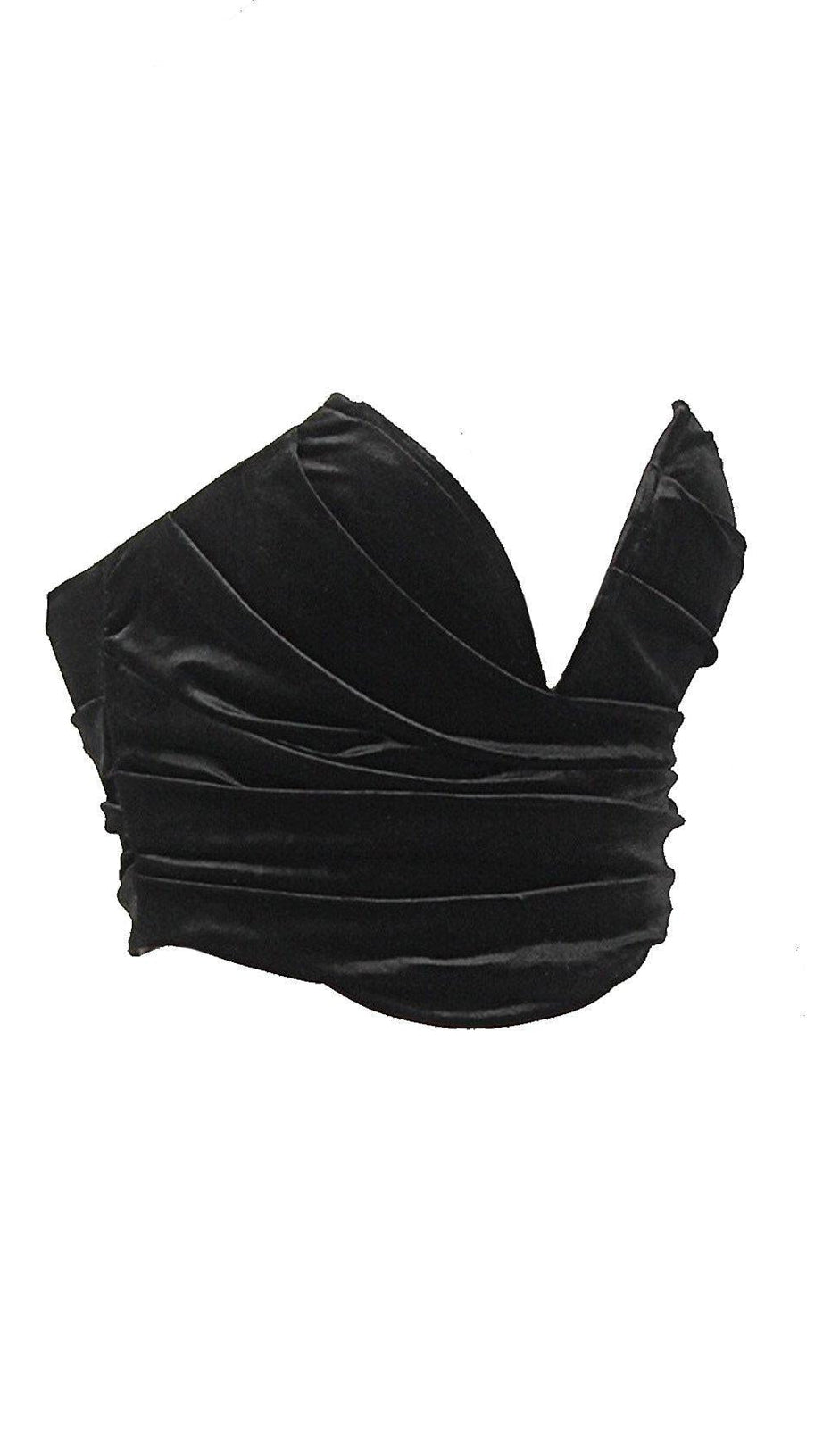 VELVET CORSET WITH STEEL FORKS.