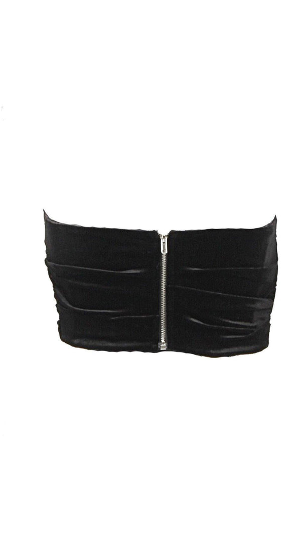 AIIZIE VELVET CORSET WITH STEEL FORKS. - product image