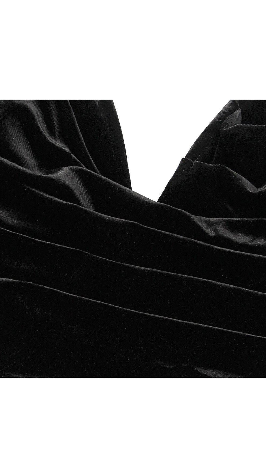 VELVET CORSET WITH STEEL FORKS.