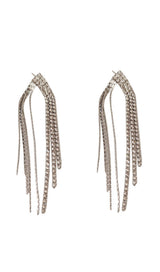 U-shaped long tassel earrings