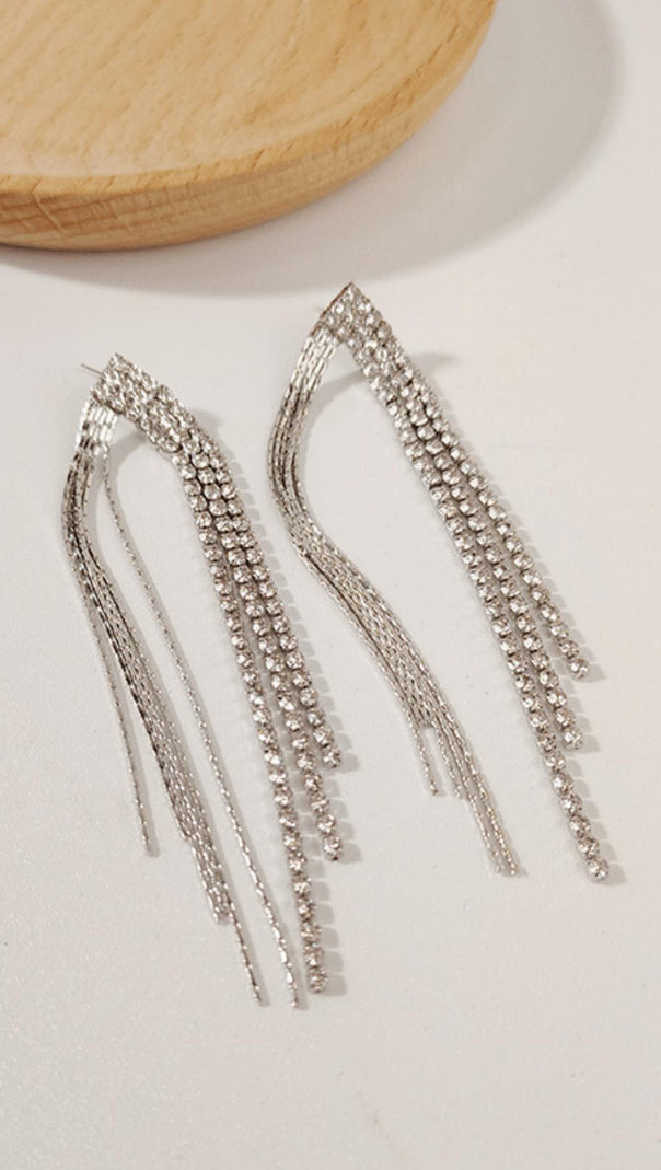 AIIZIE U-SHAPED LONG TASSEL EARRINGS - product image