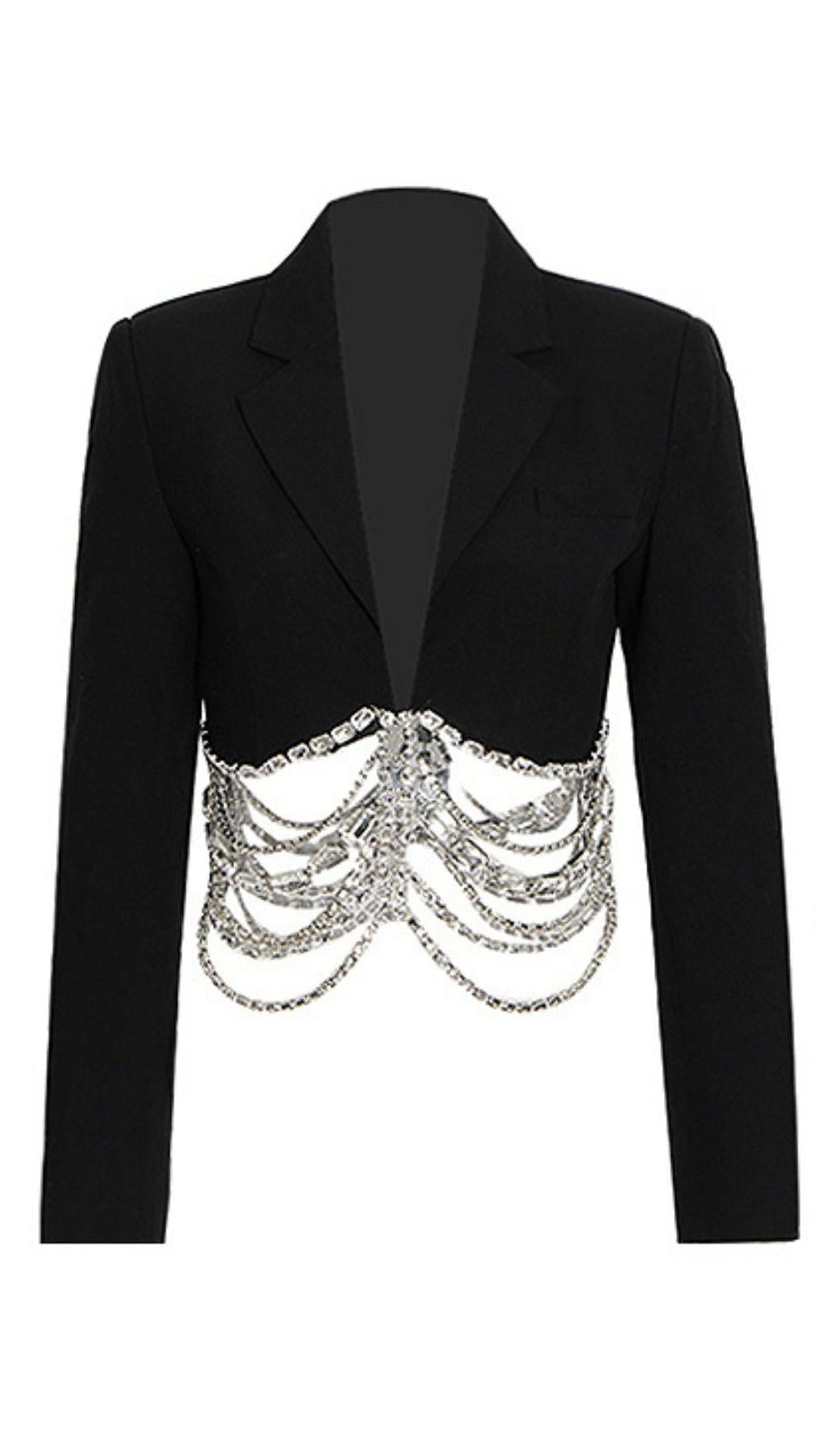 ABITO DUE PEZZI CON CATENA DI STRASS