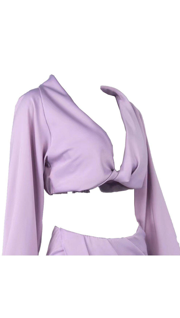 AIIZIE TWO-PIECE LONG-SLEEVED SPLIT DRESS - product image