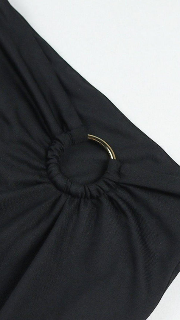 Zweiteiliges Kleid mit geschlitztem Po