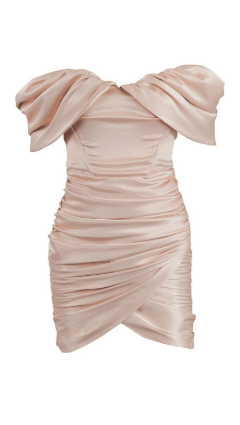 TUBE TOP PLEATED SKIRT IN PINK