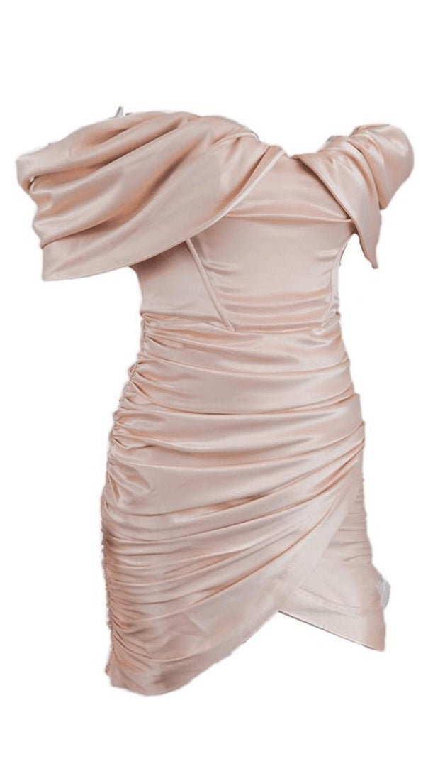 TUBE-TOP-FALTENROCK IN PINK