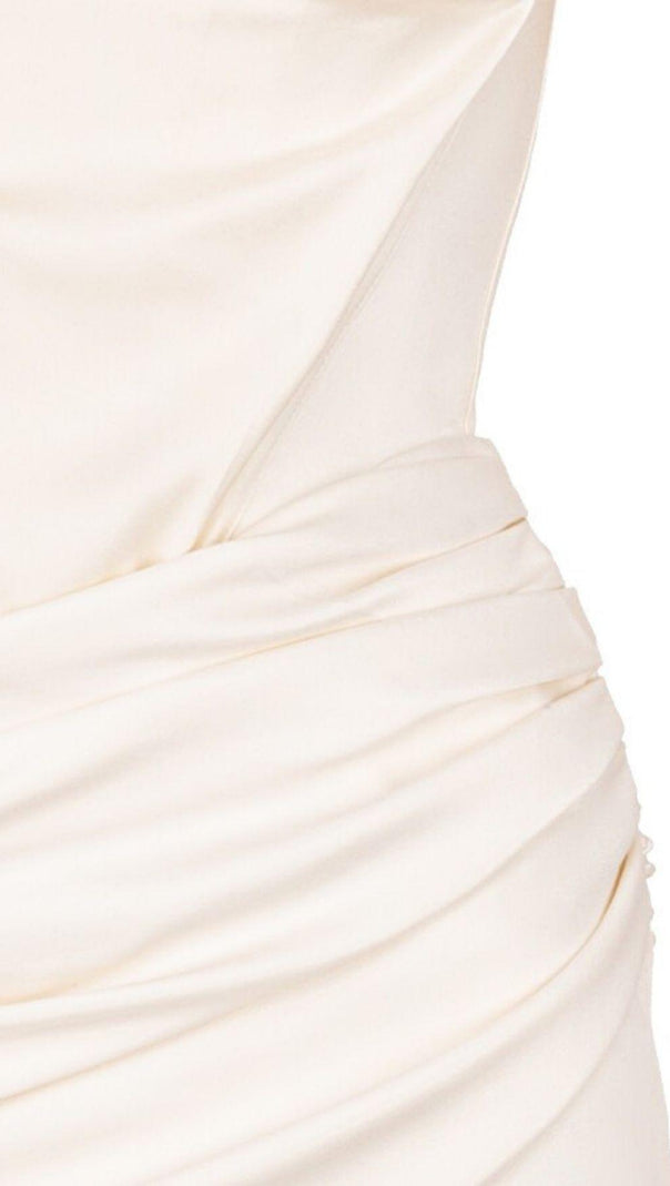 TUBE-TOP-FALTENROCK IN PINK
