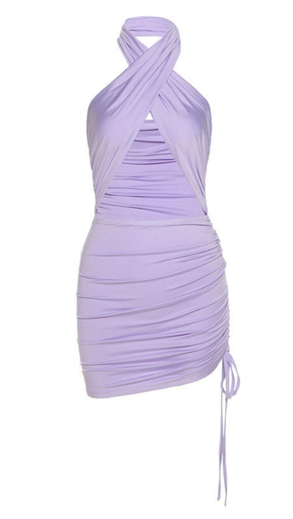 Wickelkleid mit Krawatte.