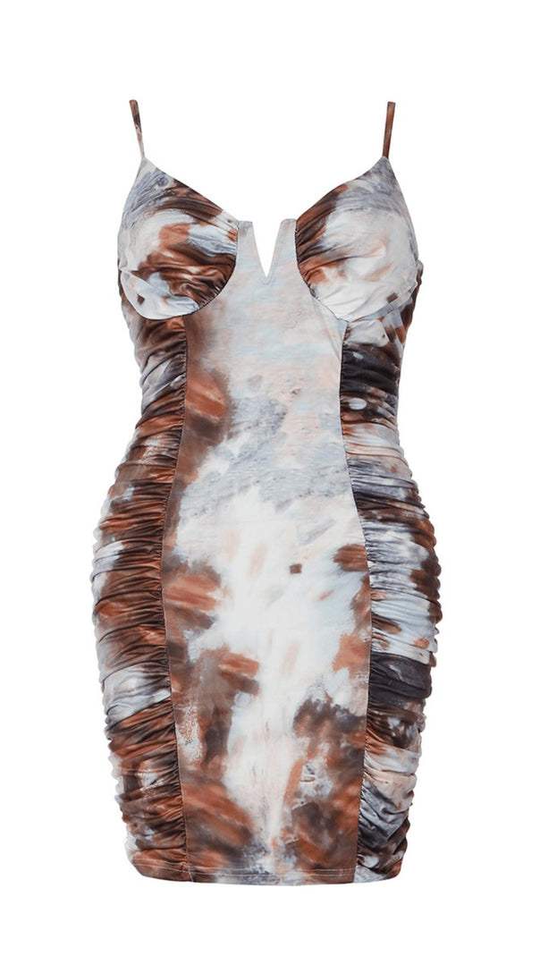 AIIZIE TIE-DYE LOW-CUT DRESS - product image