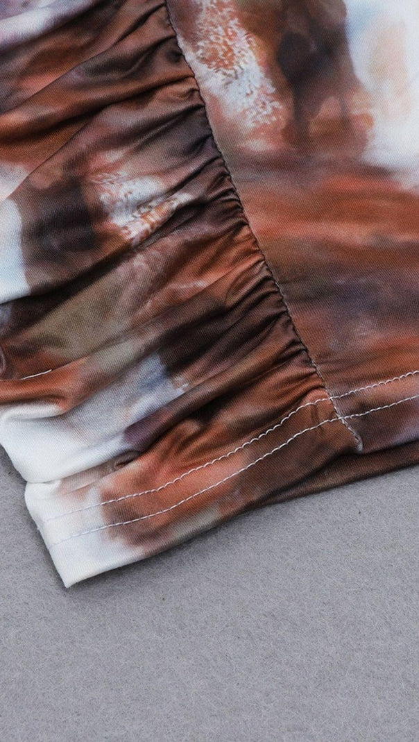 AIIZIE TIE-DYE LOW-CUT DRESS - product image