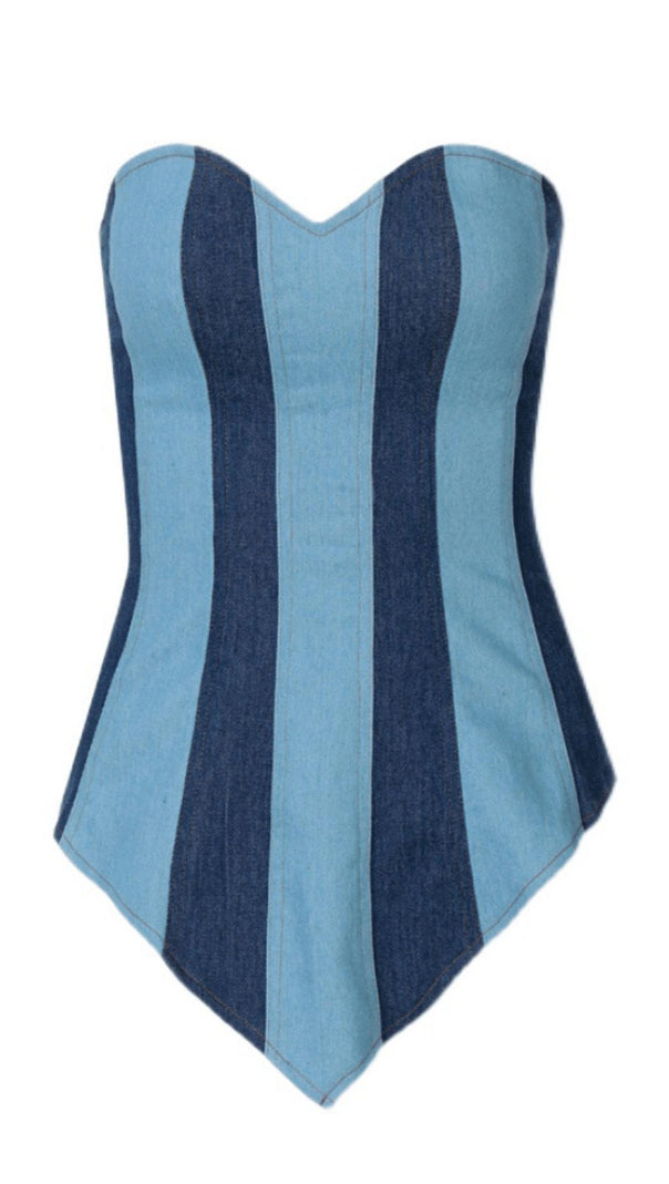 AIIZIE TIE DENIM WRAP CHEST. - product image