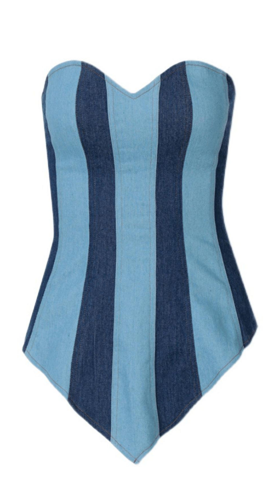 Denim-Wickel-Brustband zum Binden.