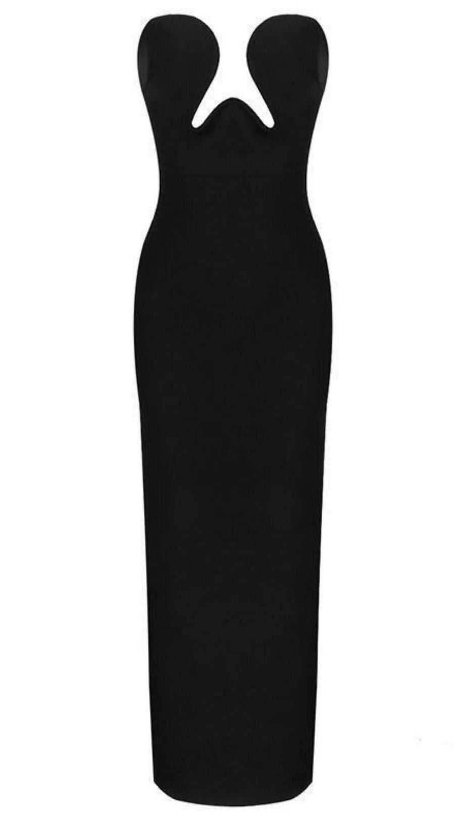 THEODORA BLACK MAXI BANDAGE DRESS