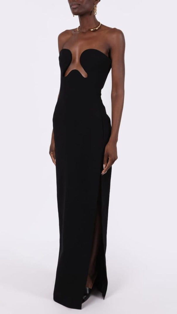 AIIZIE THEODORA BLACK MAXI BANDAGE DRESS - product image