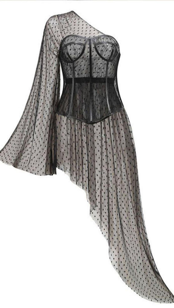 AIIZIE LACE LINGERIE COESET DRESS - product image