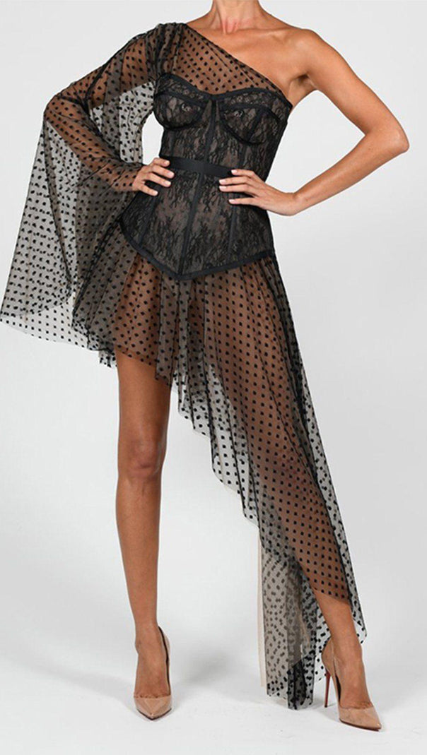 AIIZIE LACE LINGERIE COESET DRESS - product image