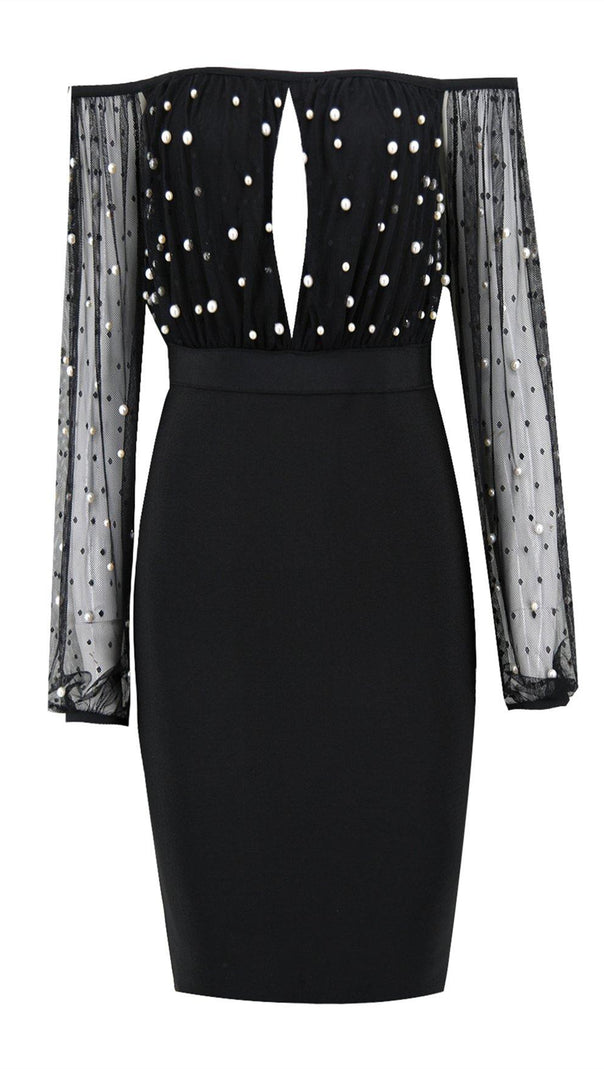 AIIZIE TAN PUFF SLEEVE RUCHED DRESS - product image
