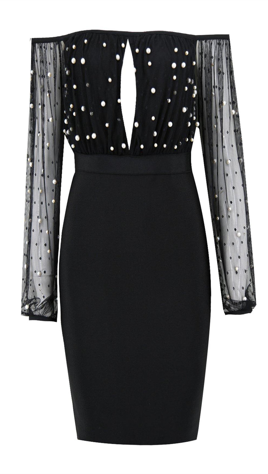 Hellbraunes Kleid mit Rüschen und PUFFÄRMELN