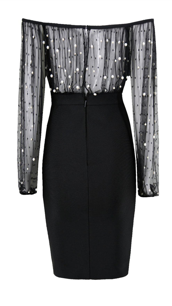 AIIZIE TAN PUFF SLEEVE RUCHED DRESS - product image
