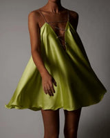 SWING DRESS IN LIME