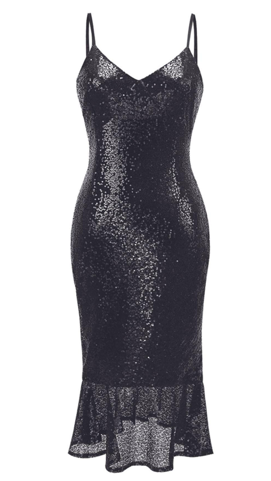 ABITO NERO CON BRETELLE E STELLE