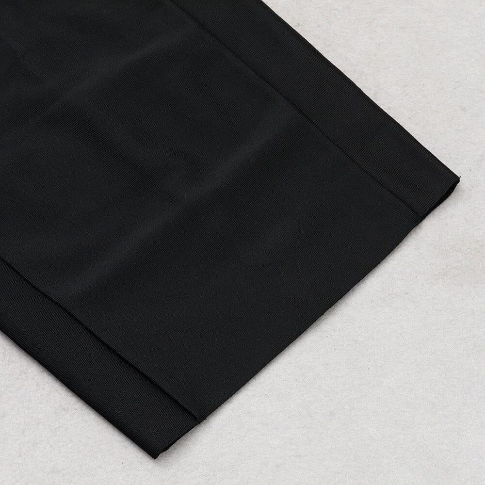 AIIZIE HALTER NECK BANDAGE MIDI DRESS IN BLACK - product image