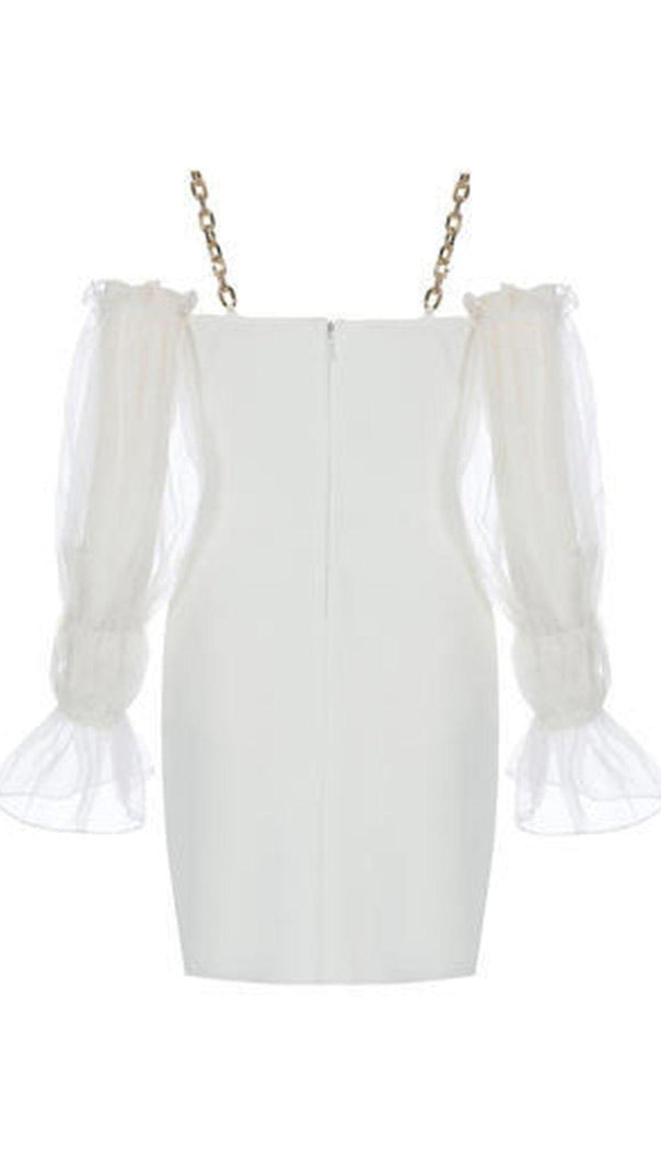 AIIZIE IVORY LACE UP MINI DRESS - product image