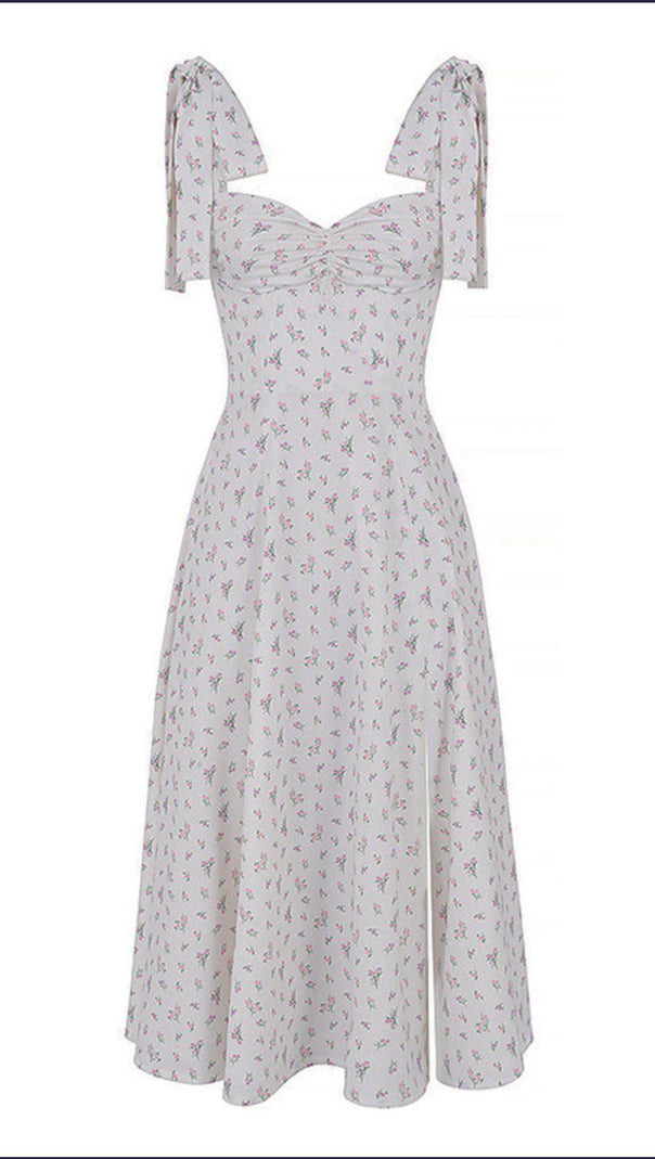 AIIZIE SUSPENDER IVORY PRINT DRESS - product image
