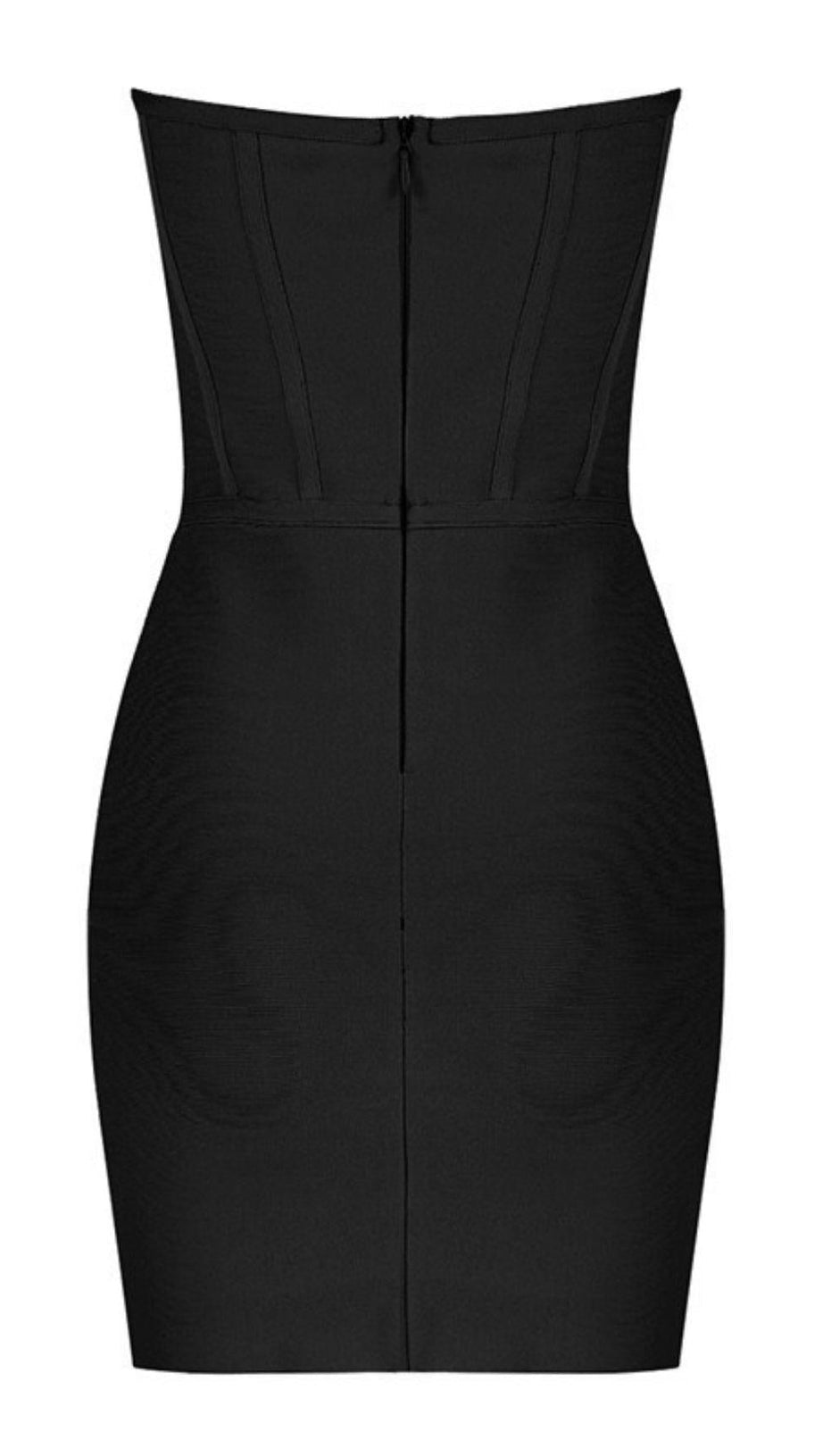 STRIPED PLEATED DRESS WITH TUBE TOP