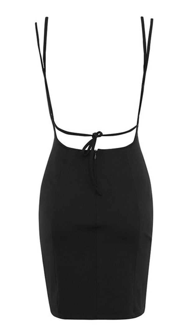 AIIZIE STRAPPY SLEEVELESS CUT OUT MIDI BANDAGE DRESS - product image