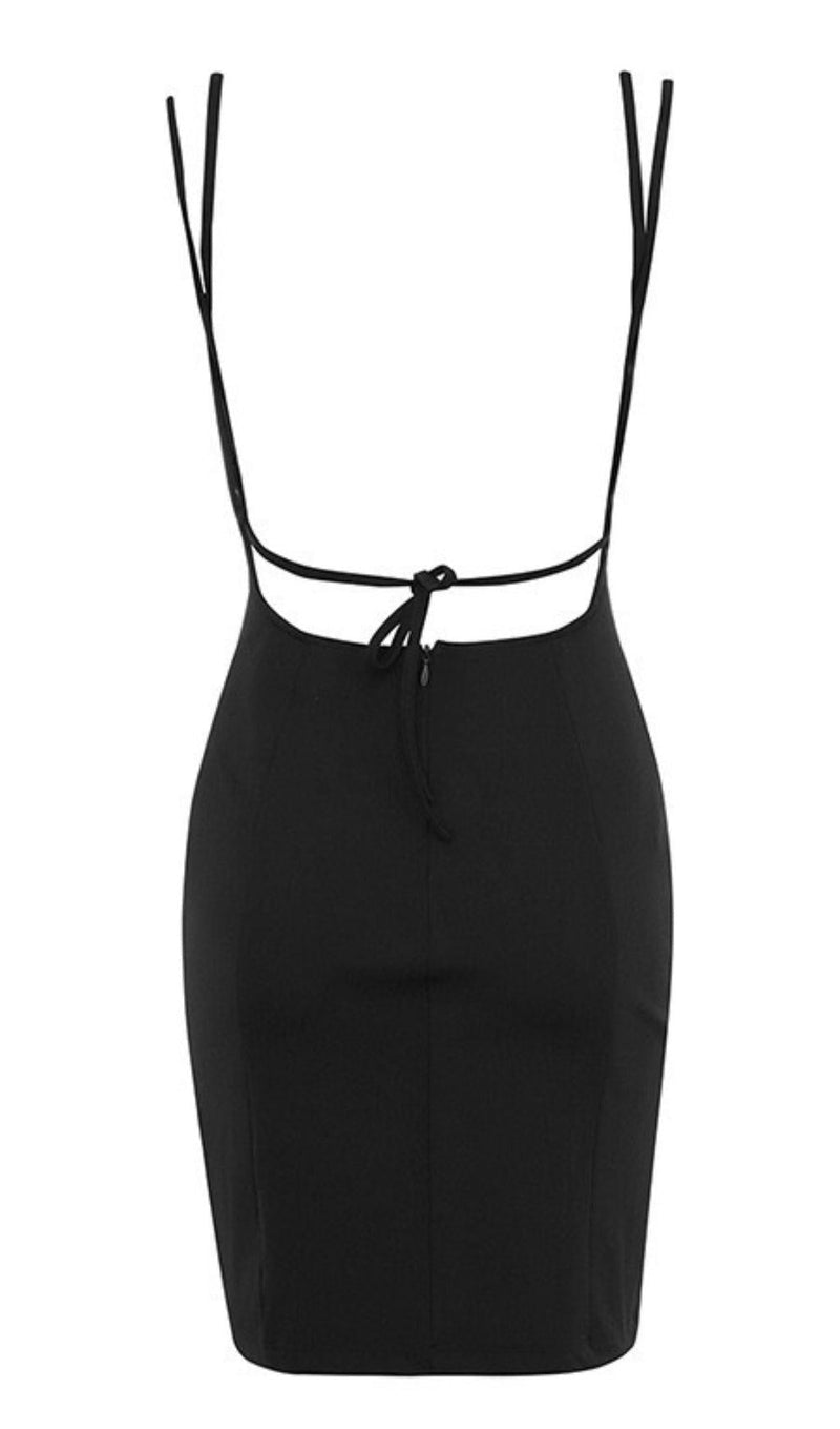 STRAPPY SLEEVELESS CUT OUT MIDI BANDAGE DRESS