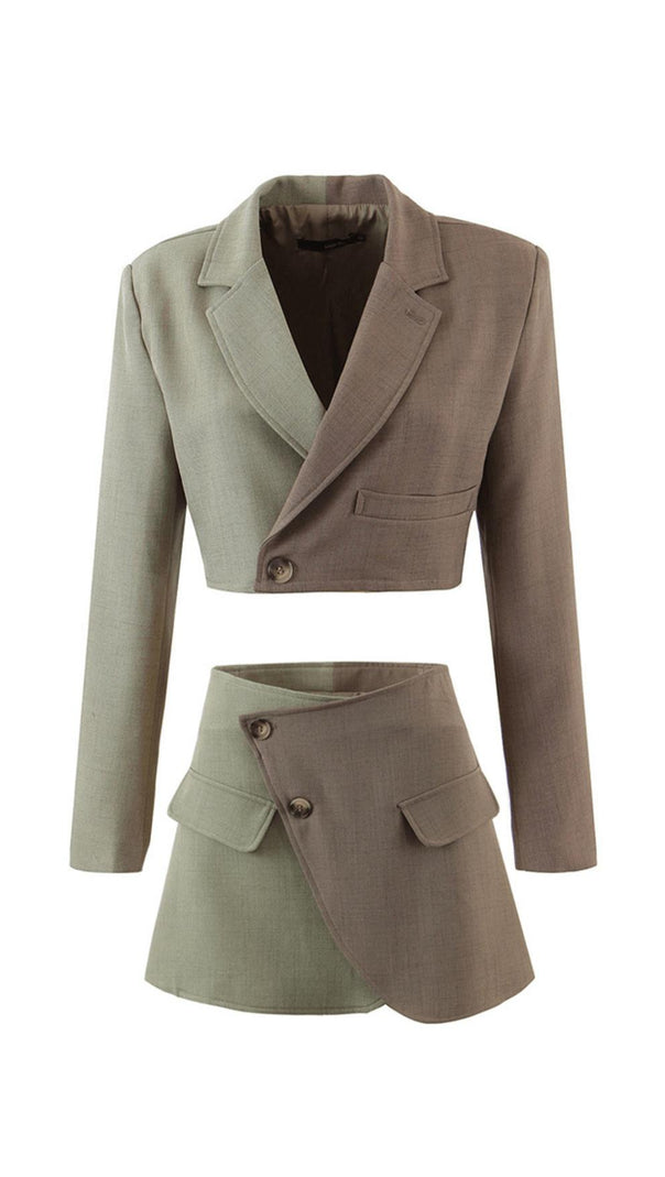 AIIZIE STITCHING CONTRAST COLOR SUIT - product image