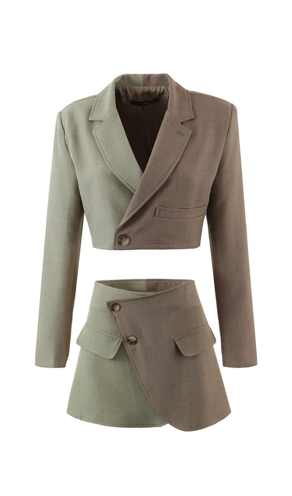 STITCHING CONTRAST COLOR SUIT