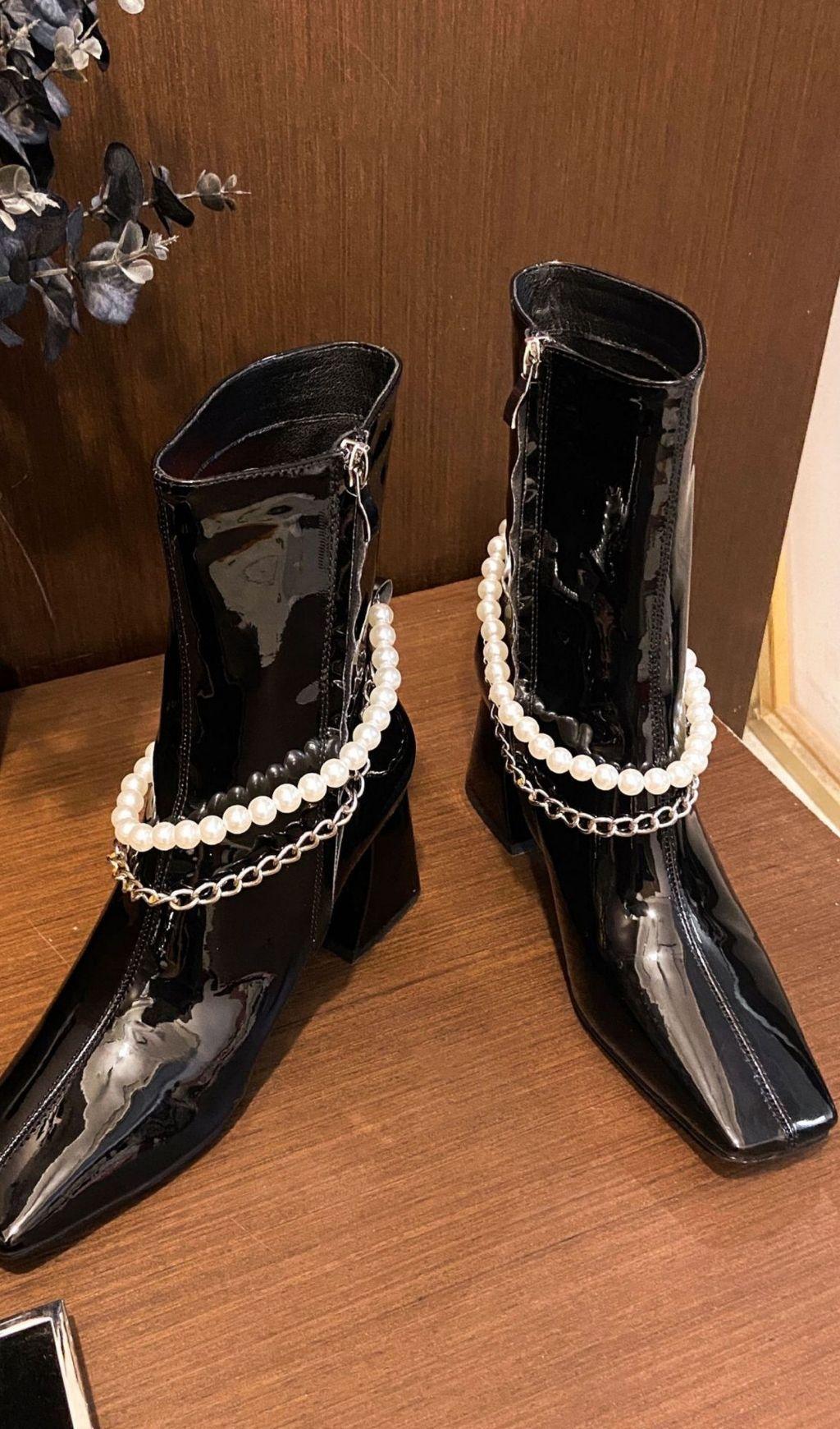 SQUARE TOE FASHION SHORT BOOTS