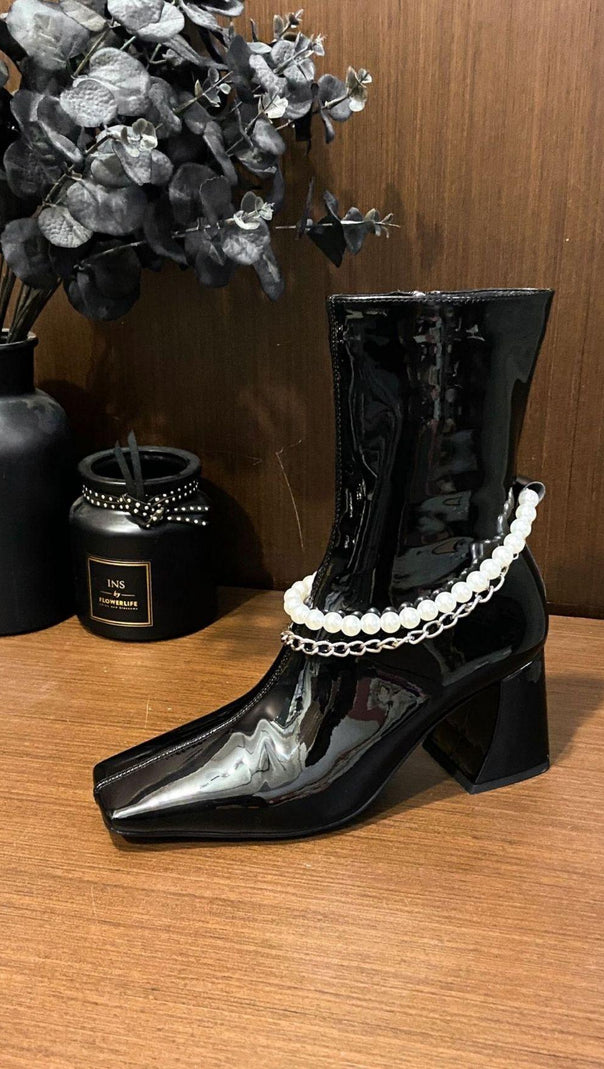 AIIZIE SQUARE TOE FASHION SHORT BOOTS - product image