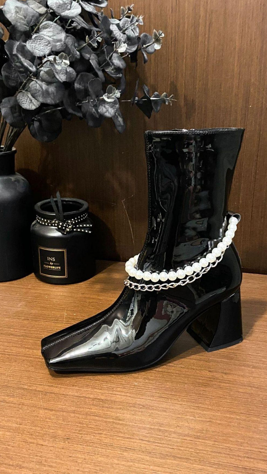 SQUARE TOE FASHION SHORT BOOTS