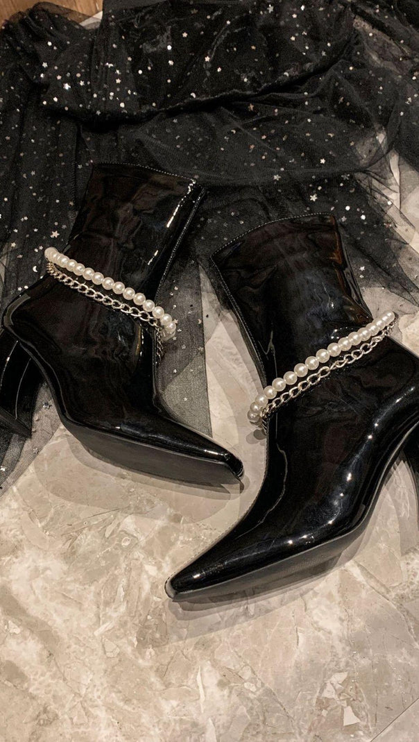 AIIZIE SQUARE TOE FASHION SHORT BOOTS - product image