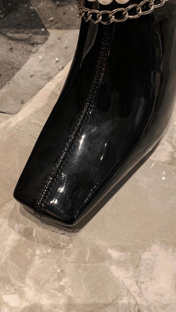 AIIZIE SQUARE TOE FASHION SHORT BOOTS - product image