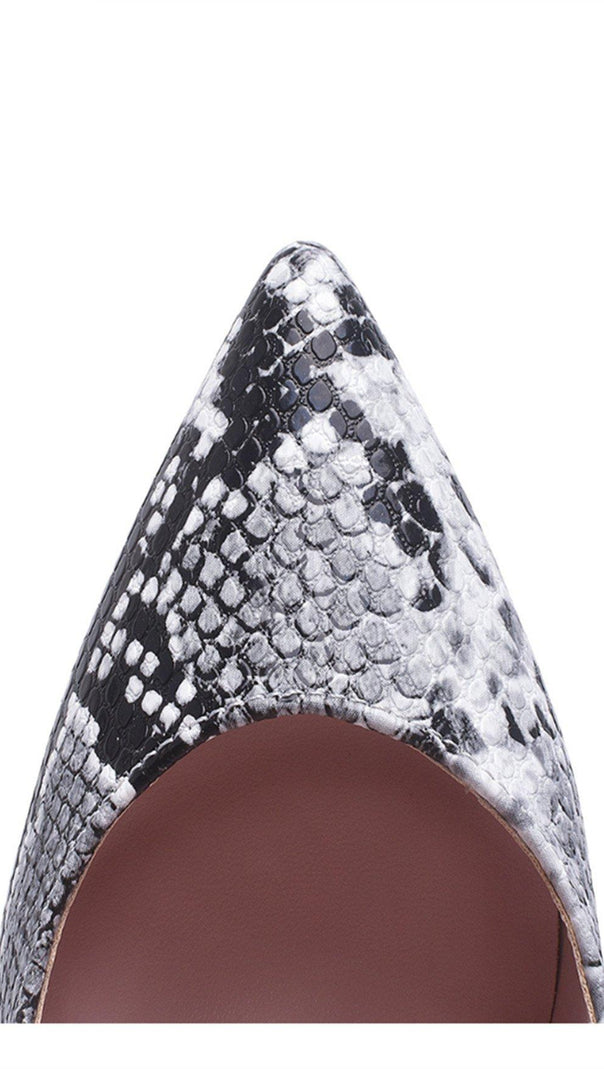 AIIZIE SNAKE PATTERN STILETTO HIGH HEELS - product image