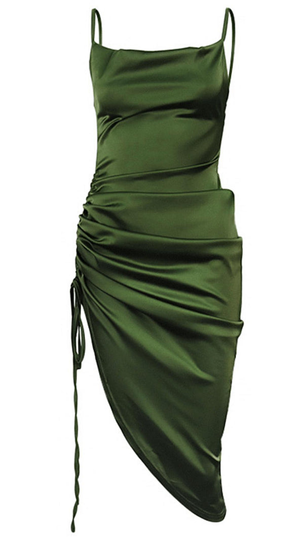 AIIZIE IVORY SLIT PLEATED SLING DRESS - product image