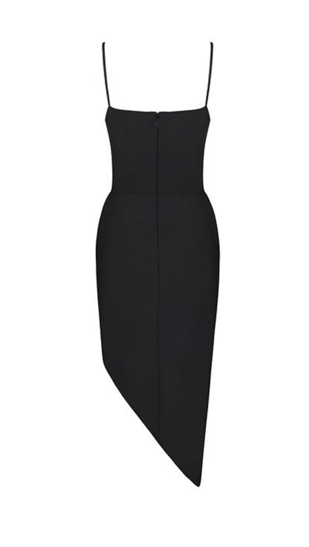 AIIZIE SLING LOW NECKLINE HOLLOWED OUT IRREGULAR STITCHING DRESS - product image
